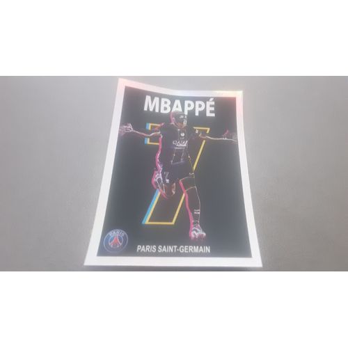 Stickers Image Vignette, Ligue 1,Panini Foot 2023,Néon Cracks, Mbappe Numéro 238,Très Rare