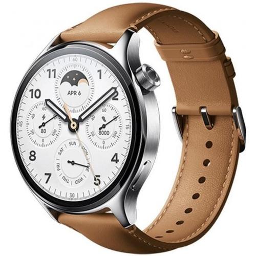 Xiaomi Watch S1 Pro Reloj Smartwatch Plata Con Correa De Cuero Marrón