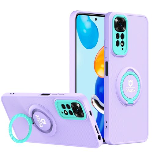 Compatible Avec Xiaomi Redmi Note 11 Pro 2022 5g Coque Arrière De Téléphone Eagle Eye Ring Boucle Béquille De Bureau Compatible Avec Xiaomi Redmi Note 11 Pro 2022 5g (Violet, Note11pro 2022 5g)