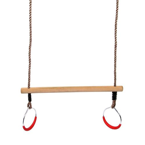 Swingking - Trapeze En Bois Avec Anneaux 2521076