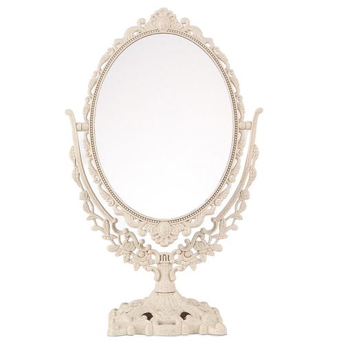Miroir de maquillage pour filles et femmes, Vintage, ovale, rond, tenue à la main, princesse, élégant, outils de beauté, Style rétro européen WF