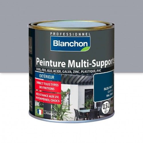 Peinture multi-supports application extérieur Gris fenêtre RAL 7040 0,5L BLANCHON