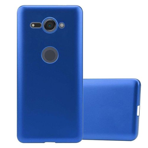 Cadorabo Housse Compatible Avec Sony Xperia Xz2 Compact En Bleu Métallique - Étui De Protection En Silicone Tpu Flexible