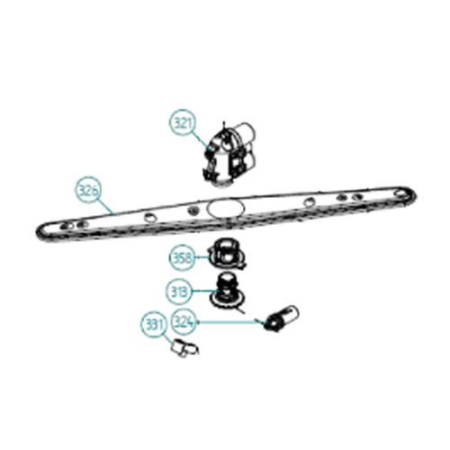 Support (repère 358) - Lave-vaisselle (700392 LIEBHERR, ASKO)