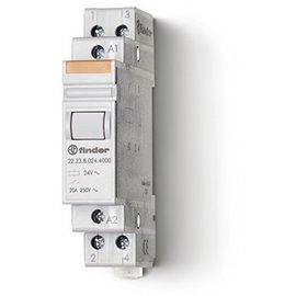 Finder 222380244000PAS Relais modulaire 24 Vac 1 NO 1 NC 20 A AgSnO2