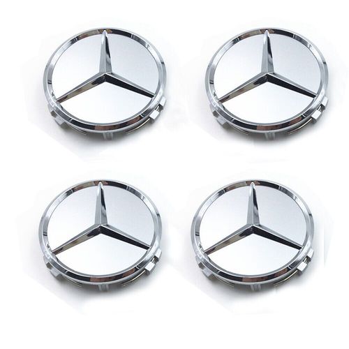 4pcs / 1set 75mm Wheel Center Hub Caps Cover Logo Badge Emblem Pour Mercedes-Benz
