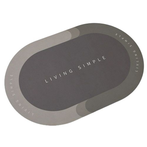Tapis De Sol Antidérapant Ellipse, Super Absorbant, À Séchage Rapide, Pour Toilettes, Évier, Porte, Décoration De La Maison