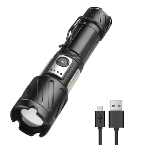 Lampe de poche Super lumineuse XHP99 à LED, torche étanche en aluminium, Rechargeable par USB, Zoom Portable, lumière de Camping