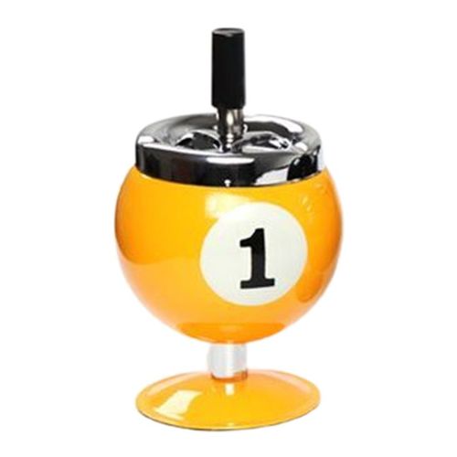 Cendrier à cigarettes Push-up créatif, boule de billard, plateau à fumer en métal pour usage intérieur ou extérieur