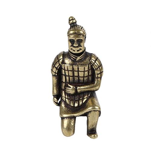 Mini Figurines de guerrier de l'armée en terre cuite, porte-clés, pendentif, ancien soldat chinois officier, bijoux de décoration pour hommes