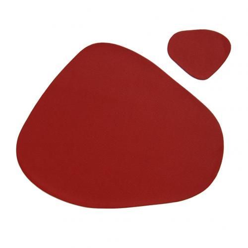 Dessous de verre ovale en cuir PU, sous-verre, imperméable, thermo-isolé, support de boisson chaude, noir, bleu, décoration de bureau, napperon Chic