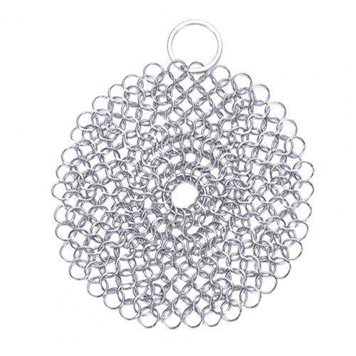 Nettoyeur De Poêle Rond En Fonte, En Acier Inoxydable Avec Suspension, Pratique Et Efficace, Accessoires De Cuisine