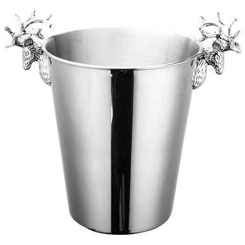 Seau À Glace 3l En Acier Inoxydable, Refroidisseur Pour Bouteille De Vin, Pour Champagne, Bière, Machine À Eau Froide