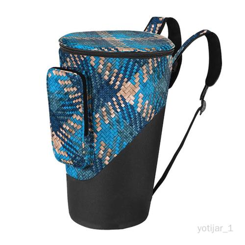 Sac À Africain , Pochette De Rangement À Double Bretelles, Sac À Dos Étanche Portable, Étui De Transport Durable Épais Pour L'extérieur 12 Pouces De Forêt Bleu