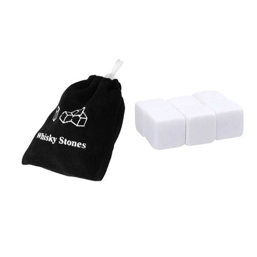 Ensemble De Glaçons De Refroidissement Réutilisables Pour Whisky,Roches Naturelles Pour Fête,Cadeaux De Mariage,Sac En Velours,Granit,Charbon,9 Pièces