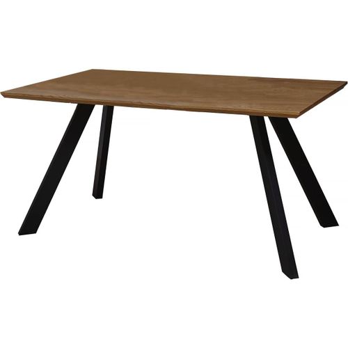 Table Repas Manhattan Chêne / Noir - 160 X 90 X 75,5 Cm