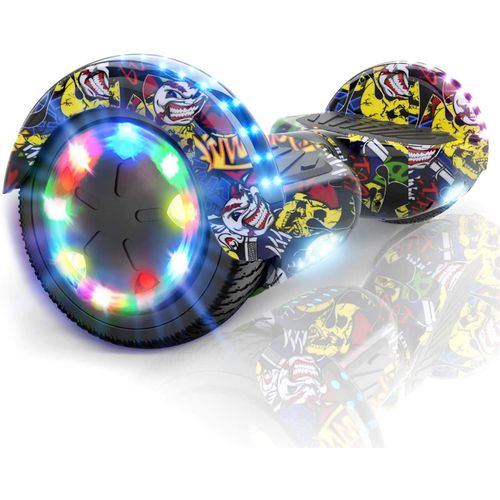 Hitway Hoverboard Gyropode 6.5 Pouces, Avec Haut-Parleur Bluetooth-Musique Et Led-Roue Clignotante, Hover Board Skateboards Meilleur Cadeau Pour Les Enfants Et Adulte Hip-Hop