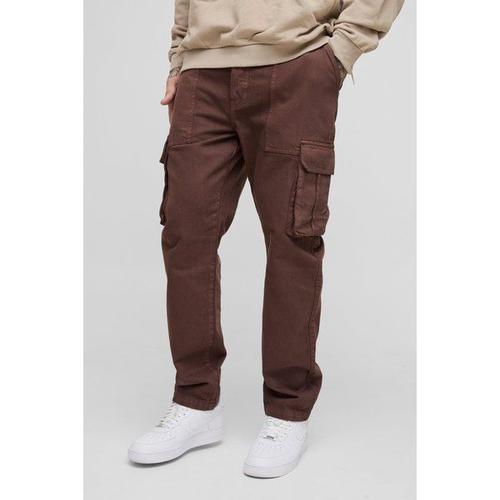 Tall - Pantalon Cargo Fuselé Marron Homme - Brun - 40, Brun