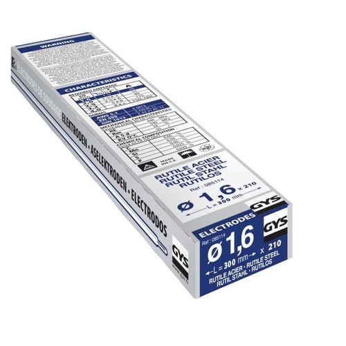 210 Électrodes rutiles acier Ø 1,6 mm GYS 085114