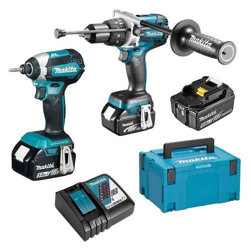 Pack 2 outils MAKITA DLX2174TJ1 (DHP481 + DTD153) LXT 18V (3 x 5,0 Ah)