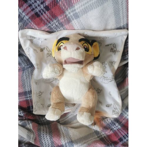 Doudou Peluche Simba Le Roi Lion Dans Sa Couverture Disney Nicotoy