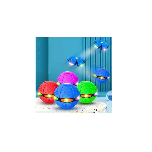 Balle pour Chien de Soucoupe Volante Lumineuse de , Pet Toy Flying Saucer  Ball, Balle Chien Indestructible, Jouet pour Chien Jouet de Boule de Chien  interactif (4 ColorsSize : 6 Lights)