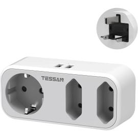 Acheter TESSAN Adaptateur Prise France vers USA, Adaptateur USA 4 en 1, Adaptateur  Prise Canada avec 2 Prises et 2 USB 2.4A