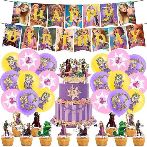 Disney Raiponce Enchevêtrée Princesse Décorations De Fête D¿Anniversaire Pour Les Filles, Des Faveurs De Fête À Thème De Dessin Animé