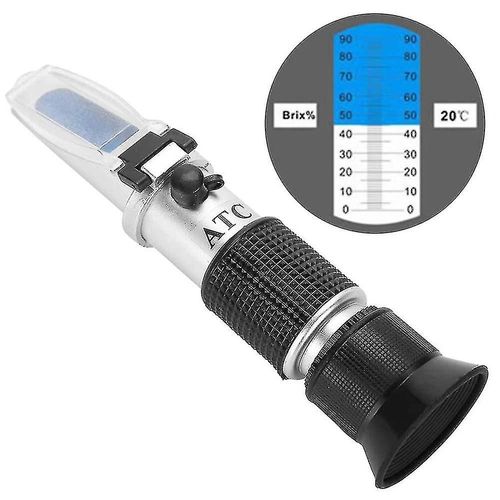 Brix Meter 0-90% Brix Meter Handheld Refractometer Home Measuring Instrument Brix Meter Brix Meter A