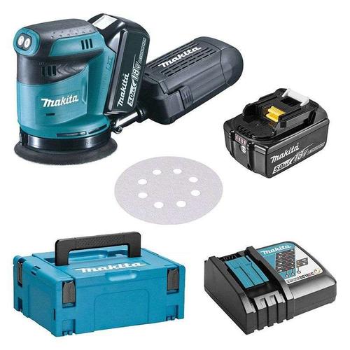 Ponceuse Excentrique MAKITA DBO180RTJ 125 mm à Batteries LXT 18 V (2 x 5,0 Ah)