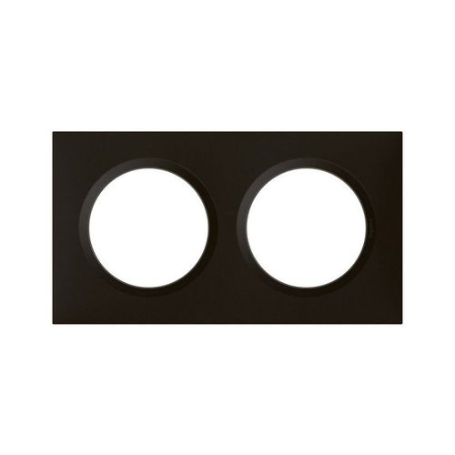 Plaque Dooxie - 2 postes - carré - noir velours LEGRAND