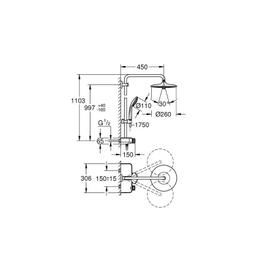 Colonne de Douche Grohe Euphoria SmartControl Chromé 26509000