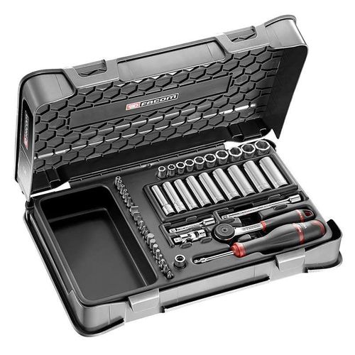 Coffret Clé À Cliquet + Douilles Longues 1/4'' Facom R.2blpb