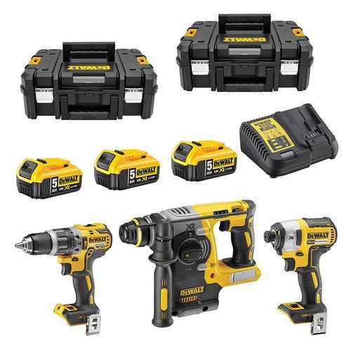 Pack 3 outils DEWALT DCK368P3T 18V Li-Ion (3 x 5,0 Ah)