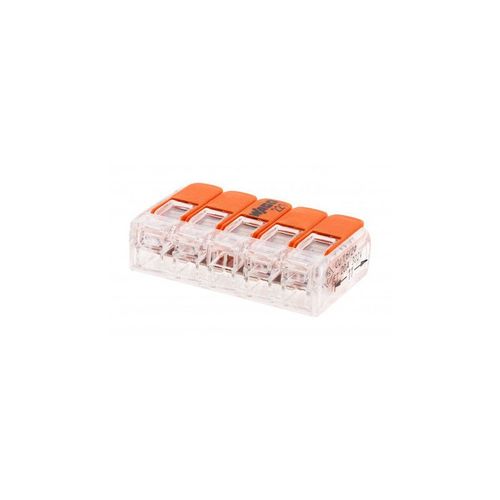 Pack de 3 bornes de connexion rapide à levier WAGO 5 entrées fil souple et rigide - S221