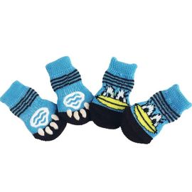 Jolies Chaussures Antidérapantes En Tricot Pour Chien,Pour Chihuahua,Pour L'hiver,Pour L'intérieur,Protège-Pattes,4 Pièces - Type Light Blue-S