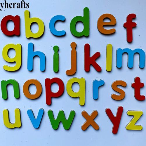 Couleur 1 Jeu De Minuscules Aimant De Réfrigérateur En Lettres De L'alphabet Majuscules, Jouets De Bricolage, Jeux De Puzzle, Apprentissage Automatique De L'anglais, Enseigner Votre Propre Intelligence, Cadeaux, 26 Pièces, Uno