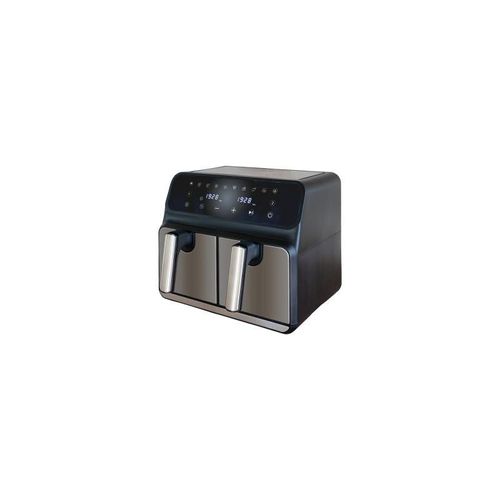UNOLD AIR FRYER DOUBLE TWIN ZONE BLACK SILVER (58685)