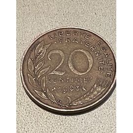 20 Centimes De Franc 1963 Signé Lagriffoul