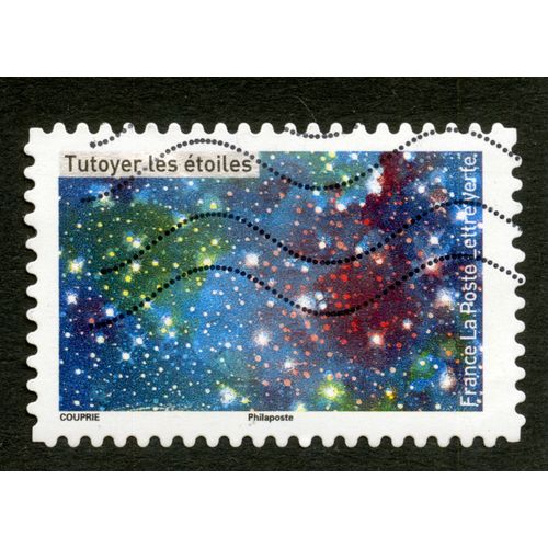 Timbre Oblitéré Tutoyer Les Étoiles, France, La Poste, Lettre Verte, Couprie