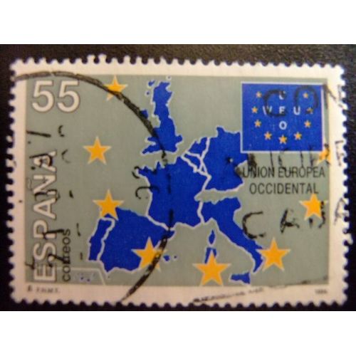 31 Espagne 1994 / Union De L'europe Occidentale Carte De L'europe / Edifil 3324 Fu Yvert 2915 Fu