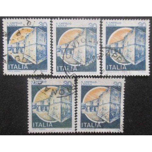 Italie N°1498 X 5 Oblitéré