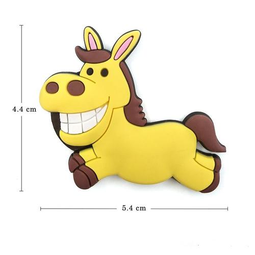 Cheval De Couleur Aimants De Réfrigérateur En Silicone Animal De Dessin Animé, Autocollant Pour Tableau Blanc, Message Pour Enfants, Décoration De La Maison