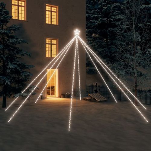 Lumières D Arbre De Noël Int Extérieur 800 Led Blanc Froid 5 M
