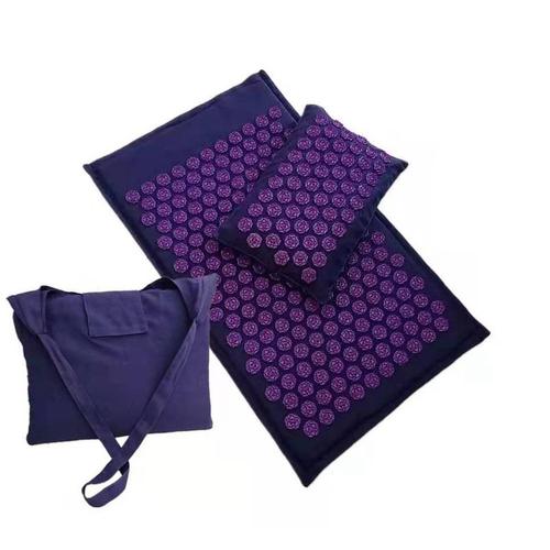 Jeu De Couleurs C Avec Taille De Sac Tapis Et Coussin De Yoga En Fibres Naturelles De Lin, Coton Et Coco, Matelas De Sport Massage Et Confort, Sac De Transport, Relaxation Et Détente, Oreille De Décompression, Bien-Être