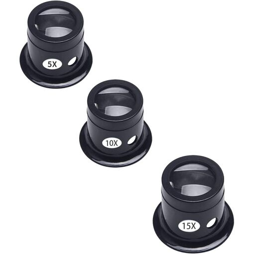 Loupe De Bijoutier 20x Légère - Pour Réparation De Bijoux Et Montres, Noire, Neuve