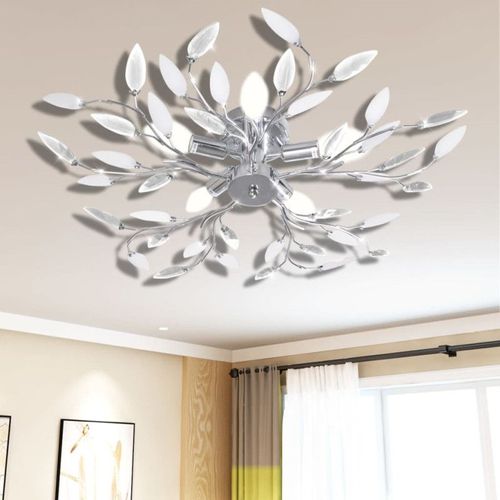 Vidaxl Plafonnier Avec Bras En Acrylique Blanc 5 Ampoules E14