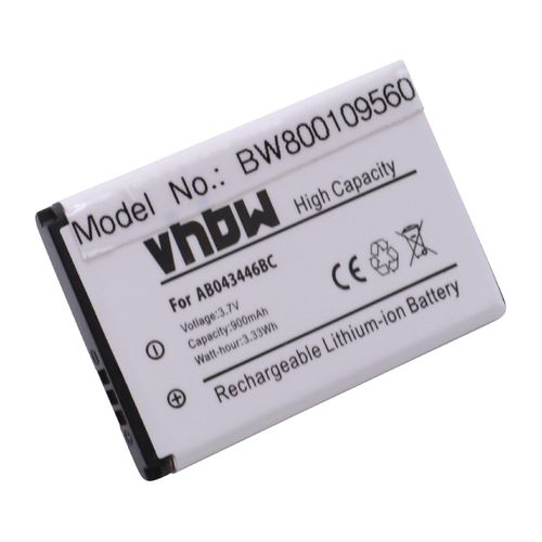 Vhbw Batterie Compatible Avec Samsung Sgh-C268, Sgh-C260, Sgh-C188, Sgh-C158, Sgh-C308, Sgh-C300 Téléphone Portable (900mah, 3,7v, Li-Ion)