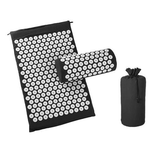 Couleur Noir Taille Coussin D'acupression Antidérapant, Tapis De Massage, Douleur Corporelle, Pic, Fitness, Pilates, Exercice, Sac Cadeau Applicateur