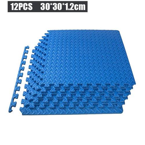 Couleur 12pcs-1.2cm Définir La Taille Polymères De Sport Oligyoga, Tapis D'épissage Du Cuir Chevelu Mars, Tapis De Protection Coordonnants, Tapis D'exercice, Carreaux De Sol, Gymnastique, Puzzle, 30x30cm